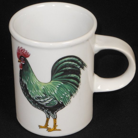 3 Danesco Canada colorful rooster coffee mugs - Picture 3 of 5